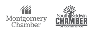 Logos for the Montgomery and South Baldwin Chambers of Commerce